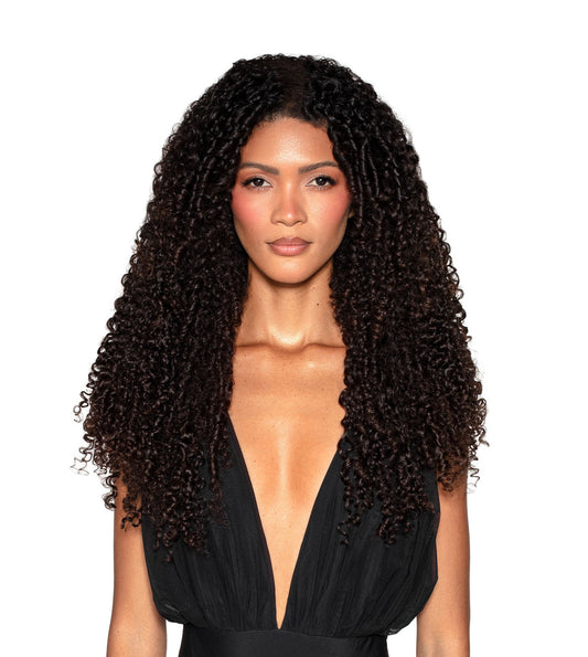 وصلات الشعر الخام "كينكي كيرلي" من المعبد الهندي