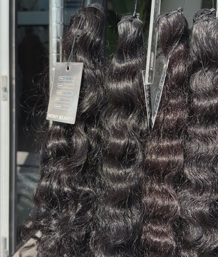 وصلات شعر هندية خام 