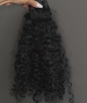 وصلات شعر هندية خام 