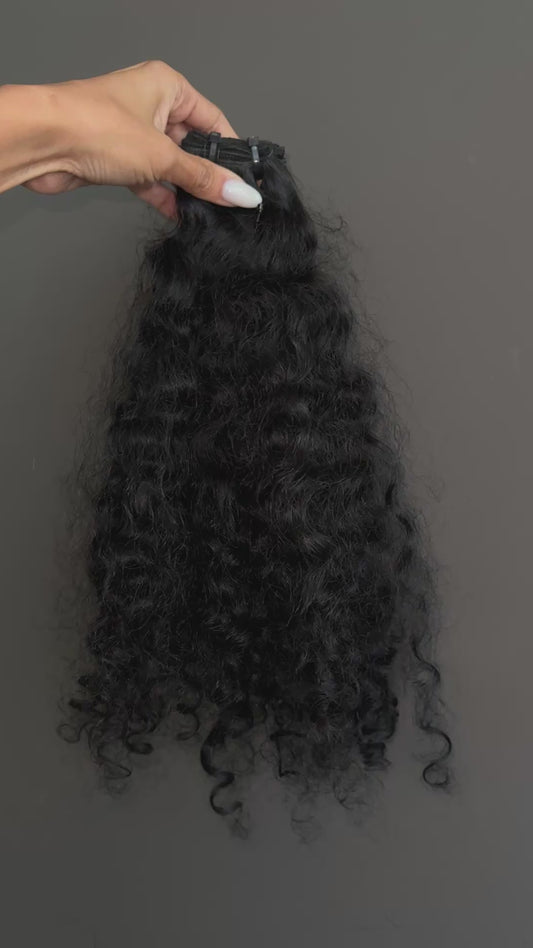 Raw Indian Temple “RARE Curly" Hair Extensions [PREMIUM]